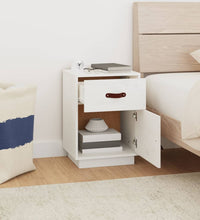 Nachttische 2 Stk. Weiß 40x34x55 cm Massivholz Kiefer