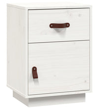 Nachttische 2 Stk. Weiß 40x34x55 cm Massivholz Kiefer