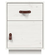 Nachttische 2 Stk. Weiß 40x34x55 cm Massivholz Kiefer