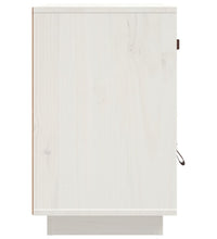 Nachttische 2 Stk. Weiß 40x34x55 cm Massivholz Kiefer