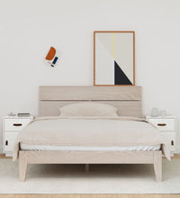 Nachttische 2 Stk. Weiß 40x34x55 cm Massivholz Kiefer