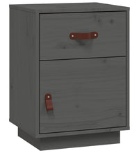 Nachttisch Grau 40x34x55 cm Massivholz Kiefer