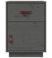 Nachttisch Grau 40x34x55 cm Massivholz Kiefer