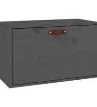 Wandschrank Grau 60x30x35 cm Massivholz Kiefer