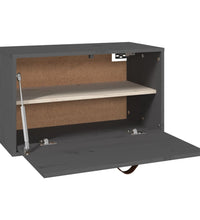 Wandschrank Grau 60x30x35 cm Massivholz Kiefer