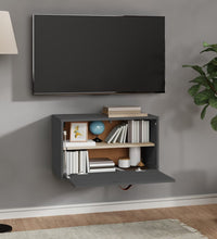 Wandschrank Grau 60x30x35 cm Massivholz Kiefer