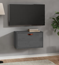 Wandschrank Grau 60x30x35 cm Massivholz Kiefer