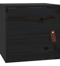 Wandschränke 2 Stk. Schwarz 31,5x30x30 cm Massivholz Kiefer