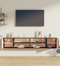 Wandschränke 2 Stk. Honigbraun 80x30x30 cm Massivholz Kiefer