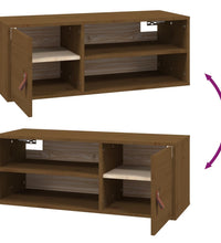 Wandschränke 2 Stk. Honigbraun 80x30x30 cm Massivholz Kiefer