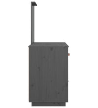 Schminktisch Grau 95x50x134 cm Massivholz Kiefer