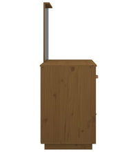 Schminktisch Honigbraun 95x50x134 cm Massivholz Kiefer