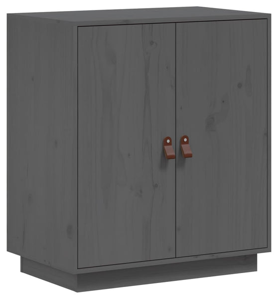 Sideboard Grau 65,5x40x75 cm Massivholz Kiefer