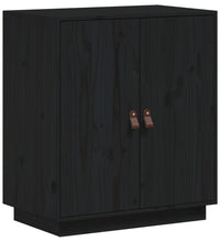 Sideboard Schwarz 65,5x40x75 cm Massivholz Kiefer