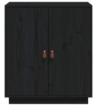 Sideboard Schwarz 65,5x40x75 cm Massivholz Kiefer