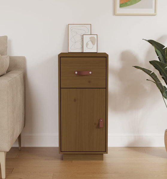Sideboard Honigbraun 34x40x75 cm Massivholz Kiefer