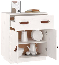 Sideboard Weiß 65,5x40x75 cm Massivholz Kiefer