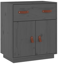 Sideboard Grau 65,5x40x75 cm Massivholz Kiefer