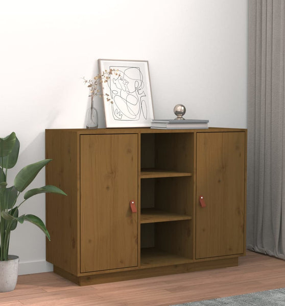 Sideboard Honigbraun 100x40x75 cm Massivholz Kiefer