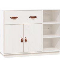 Sideboard Weiß 98,5x40x75 cm Massivholz Kiefer