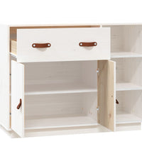 Sideboard Weiß 98,5x40x75 cm Massivholz Kiefer