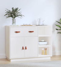 Sideboard Weiß 98,5x40x75 cm Massivholz Kiefer