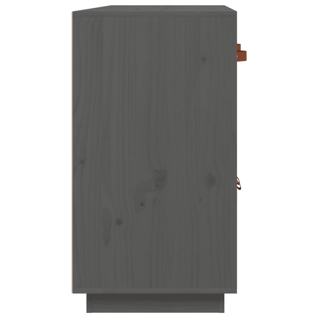 Sideboard Grau 98,5x40x75 cm Massivholz Kiefer