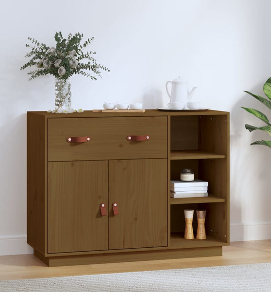 Sideboard Honigbraun 98,5x40x75 cm Massivholz Kiefer