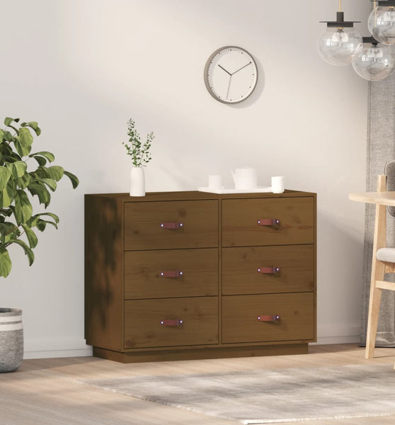 Sideboard Honigbraun 100x40x75 cm Massivholz Kiefer