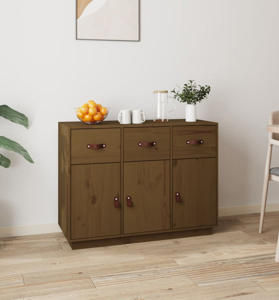 Sideboard Honigbraun 100x40x75 cm Massivholz Kiefer