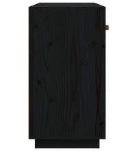 Sideboard Schwarz 100x40x75 cm Massivholz Kiefer