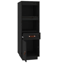 Highboard Schwarz 34x40x108,5 cm Massivholz Kiefer