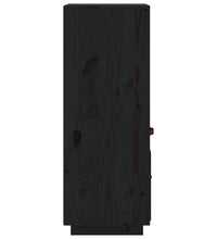 Highboard Schwarz 34x40x108,5 cm Massivholz Kiefer