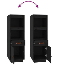 Highboard Schwarz 34x40x108,5 cm Massivholz Kiefer