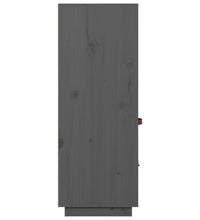 Highboard Grau 67x40x108,5 cm Massivholz Kiefer