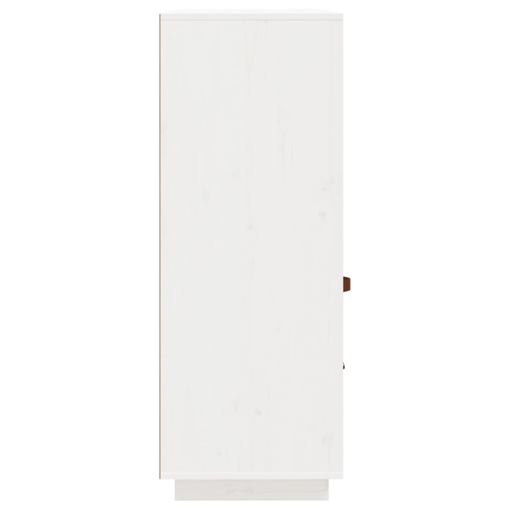 Highboard Weiß 100x40x108,5 cm Massivholz Kiefer
