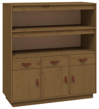 Highboard Honigbraun 100x40x108,5 cm Massivholz Kiefer