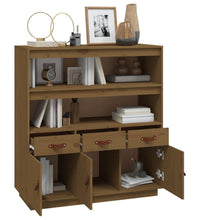 Highboard Honigbraun 100x40x108,5 cm Massivholz Kiefer