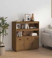 Highboard Honigbraun 100x40x108,5 cm Massivholz Kiefer