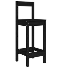 Barstühle 2 Stk. Schwarz 40x41,5x112 cm Massivholz Kiefer