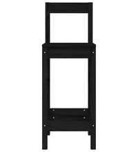 Barstühle 2 Stk. Schwarz 40x41,5x112 cm Massivholz Kiefer