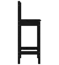Barstühle 2 Stk. Schwarz 40x41,5x112 cm Massivholz Kiefer