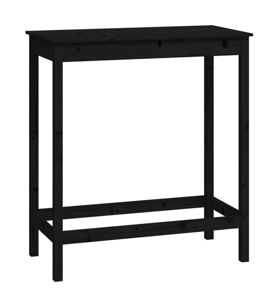 Bartisch Schwarz 100x50x110 cm Massivholz Kiefer