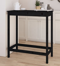 Bartisch Schwarz 100x50x110 cm Massivholz Kiefer