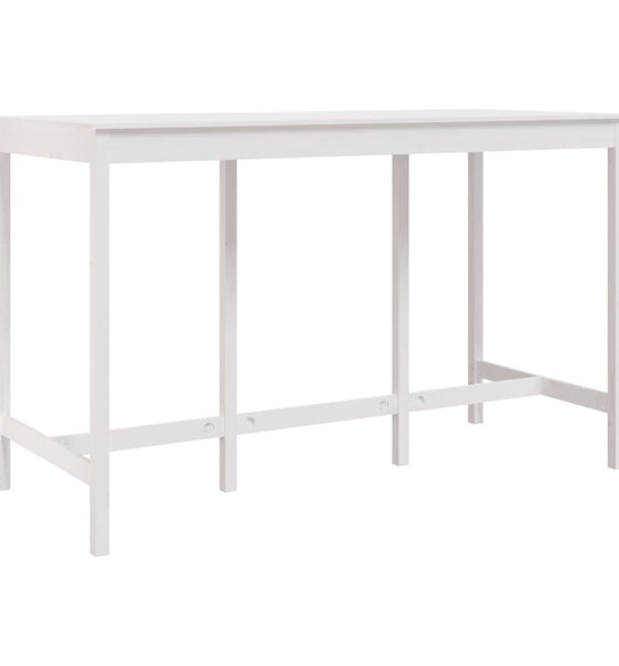 Bartisch Weiß 180x80x110 cm Massivholz Kiefer
