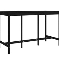 Bartisch Schwarz 180x80x110 cm Massivholz Kiefer