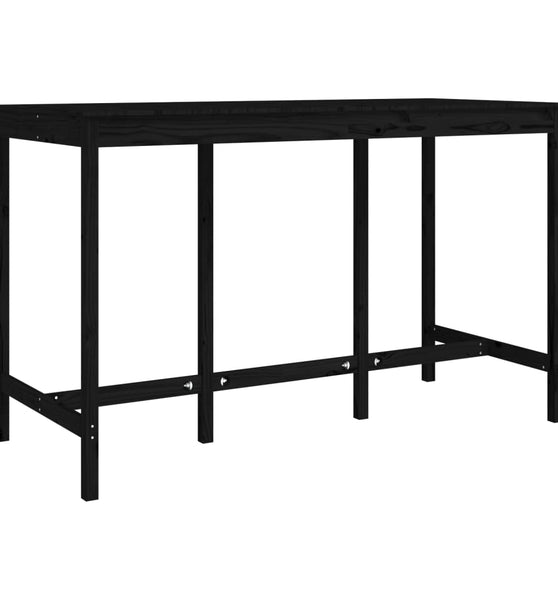 Bartisch Schwarz 180x80x110 cm Massivholz Kiefer