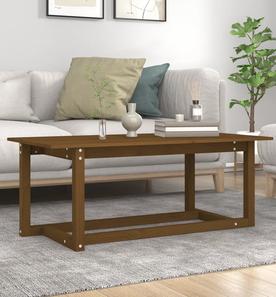 Couchtisch Honigbraun 110x55x45 cm Massivholz Kiefer