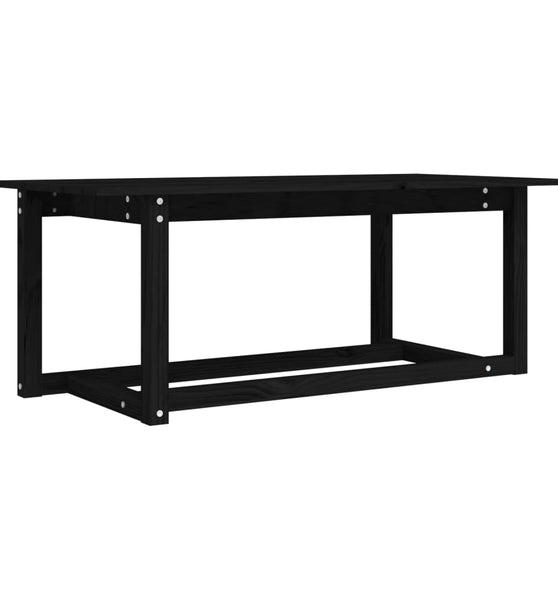 Couchtisch Schwarz 110x55x45 cm Massivholz Kiefer