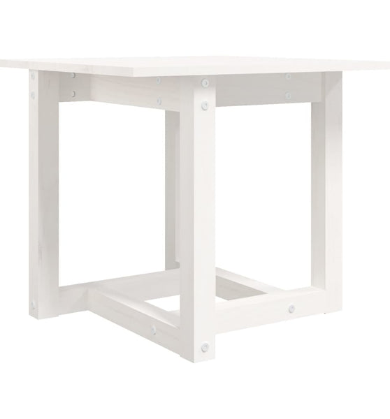Couchtisch Weiß 50x50x45 cm Massivholz Kiefer